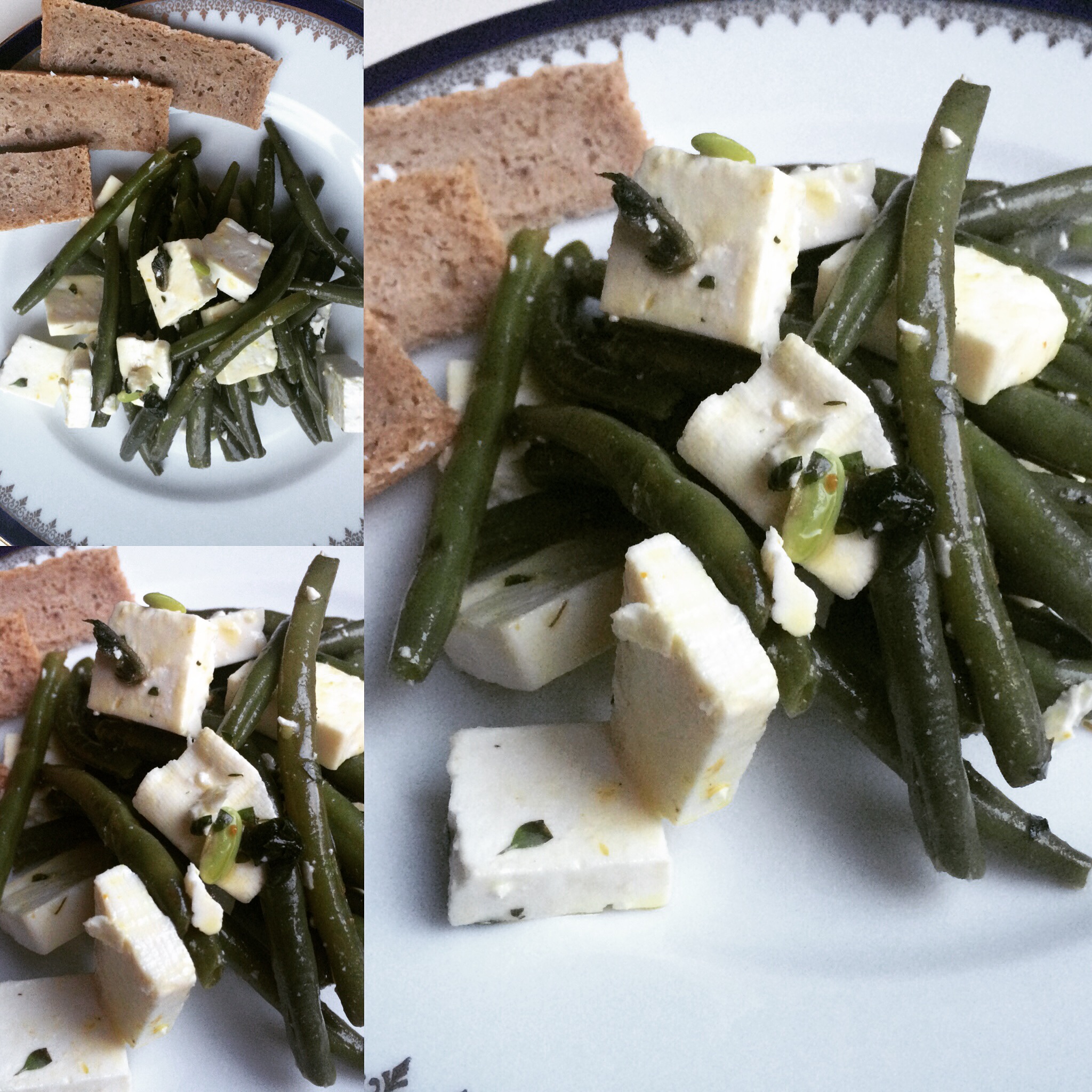 metabolic balance salát z obvčího sýru a zelených fazolek