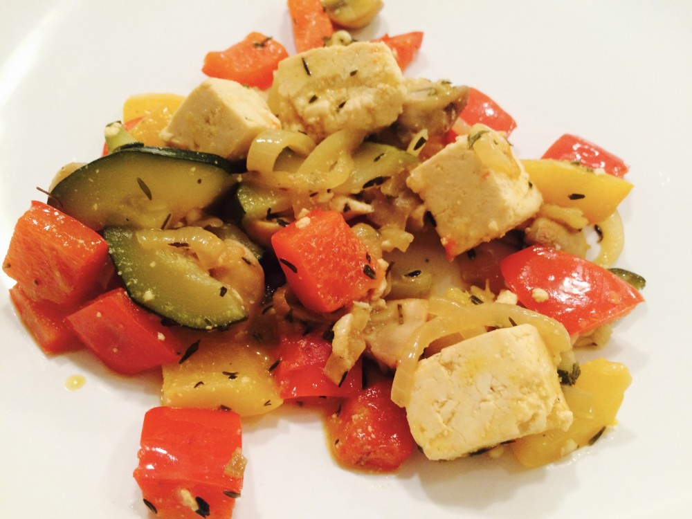 Pikantní kostky tofu